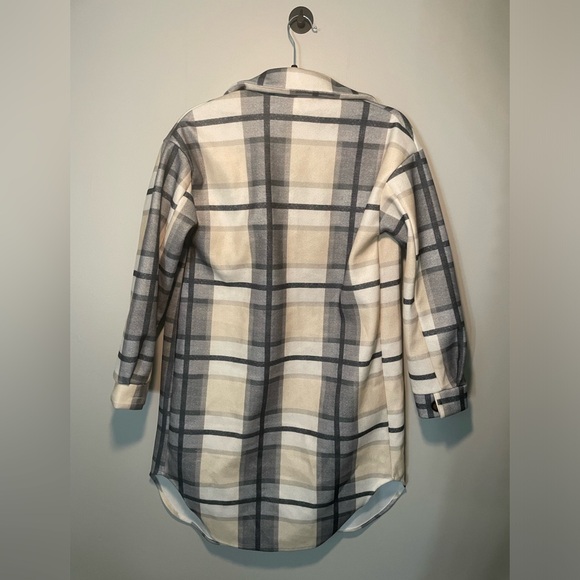 Daniela Long Plaid Shacket from Sand + Charcoal - Picture 3 of 7
